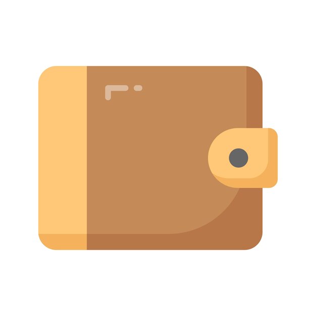 Vector of cash wallet icon of wallet having currency in editable style