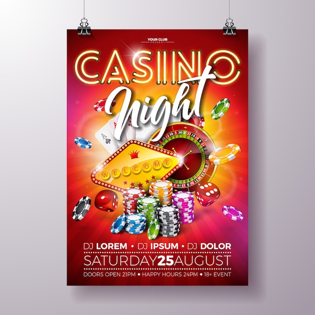 Vector Casino night flyer