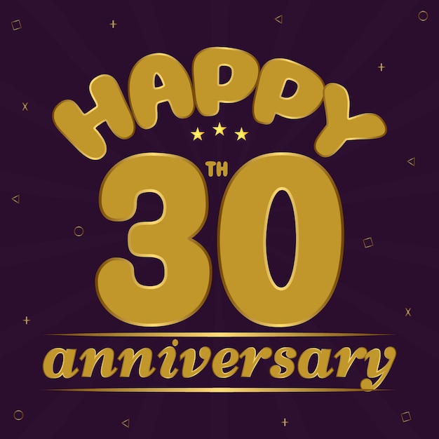 Vector Celebrating happy 30th anniversary