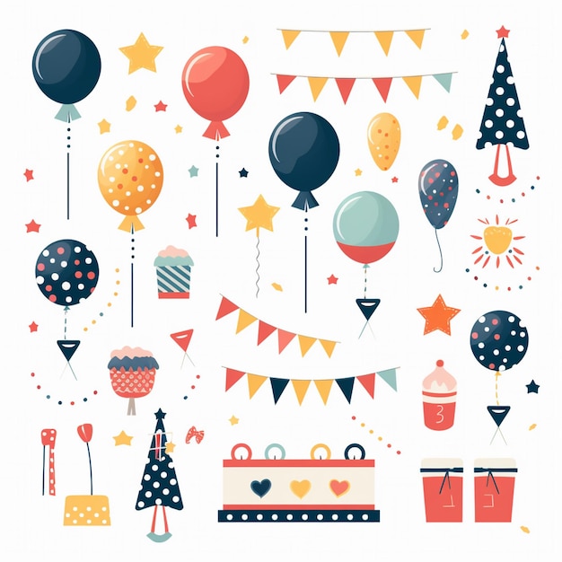 Vector vector celebration confetti party fun birthday illustration event happy celebrate holiday