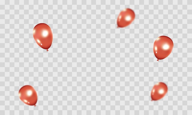 Vector vector celebration with red balloon background