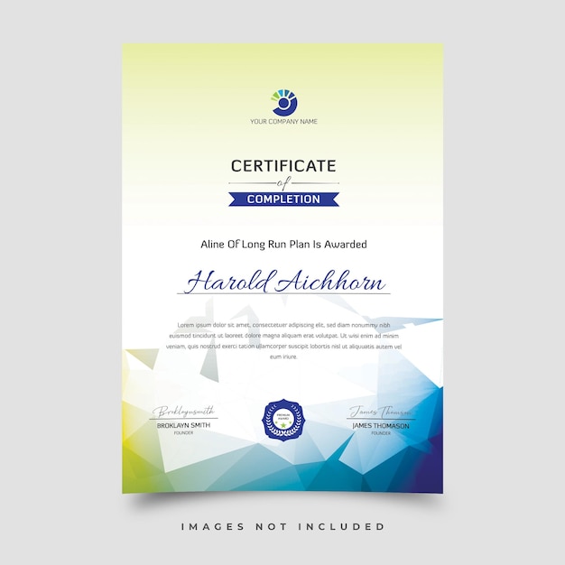 vector certificate template