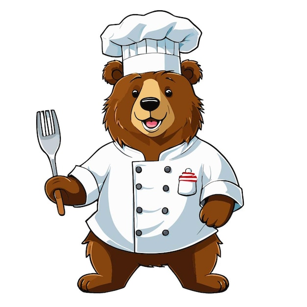 vector of a chef bear