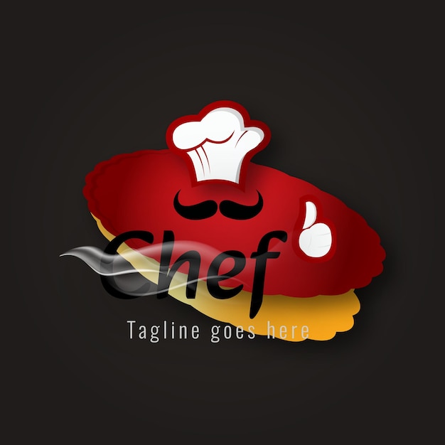 Vector chef logo design template