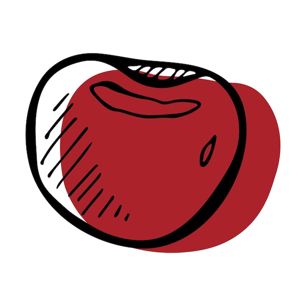 Vector cherry clipart Hand drawn berry icon Fruit illustration