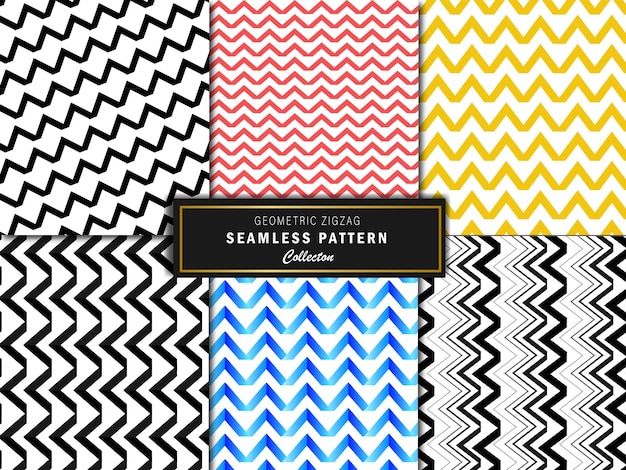 Vector vector of chevron pattern background colorful zigzag creative design vector set geometric pattern