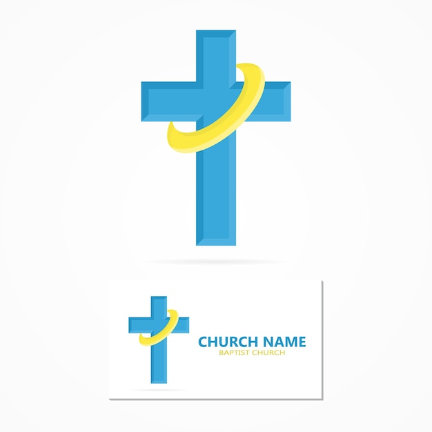 Vector christian church logo design