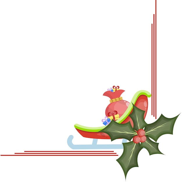 vector christmas background corner