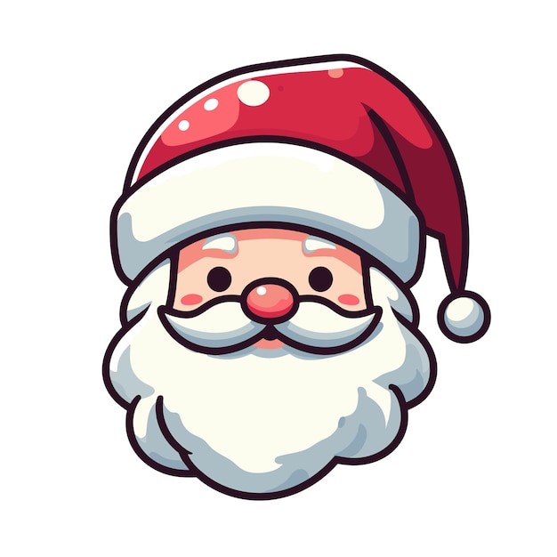 Vector christmas santa claus with a sack of gifts