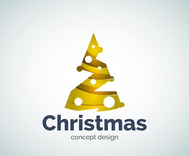 Vector Christmas tree logo template