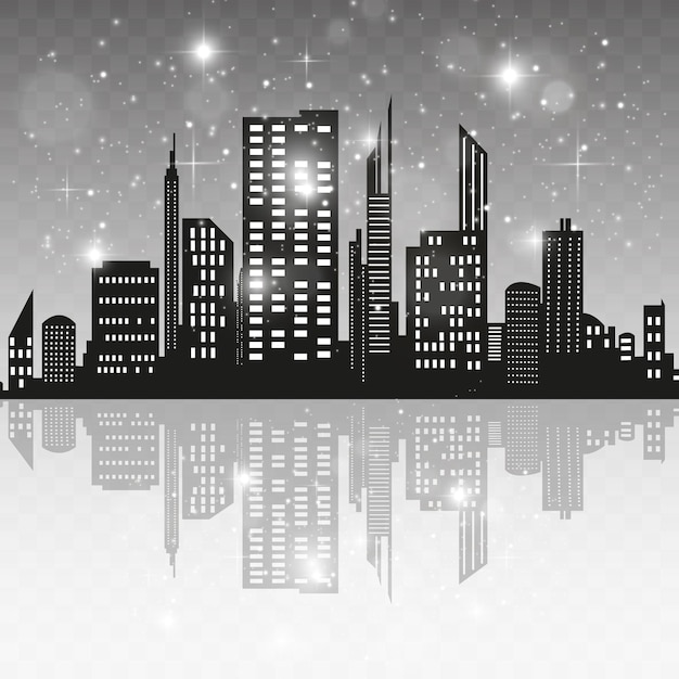 Vector vector city silhouette in a flat style. modern urban landscape.vector illustration