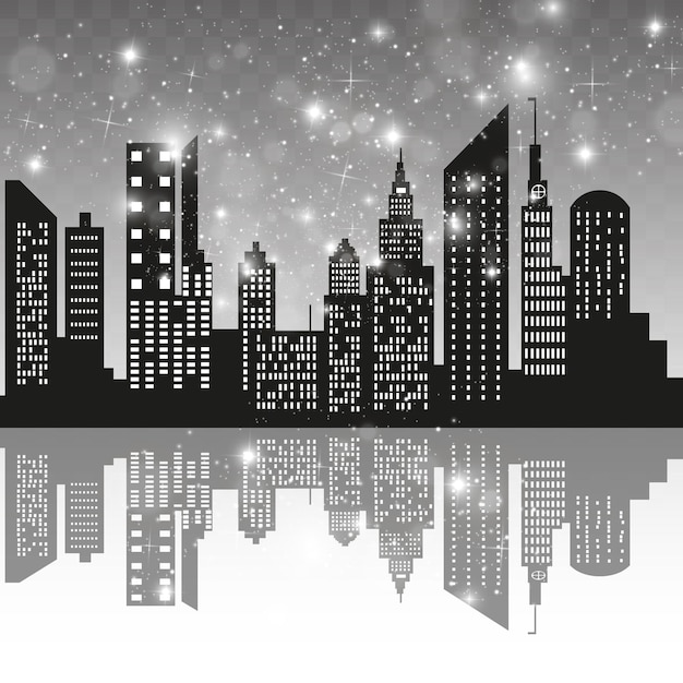 Vector vector city silhouette in a flat style. modern urban landscape.vector illustration