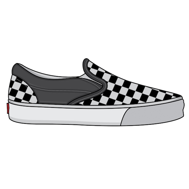 Vector of classic chess design sneakers