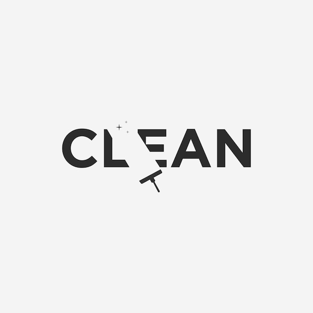 Vector vector clean text logo design