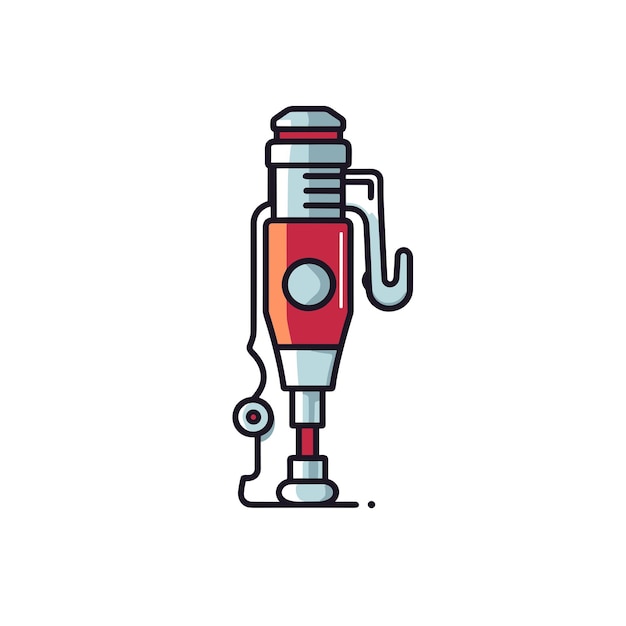 Vector cleaner cartoon icon illustration