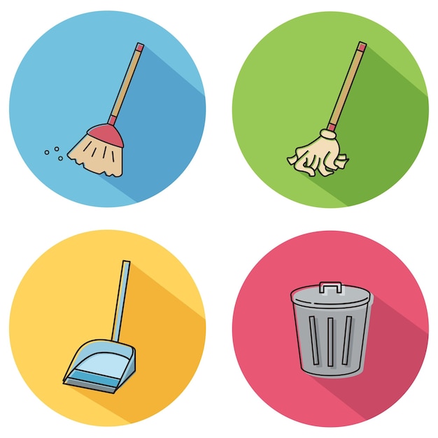 Vector_cleaning tools icons