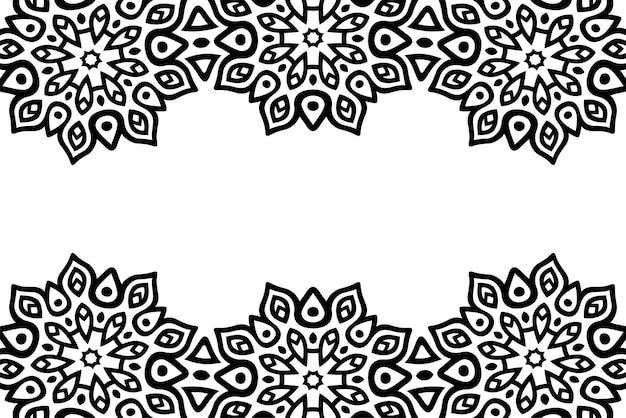 Vector clip art with black oriental border