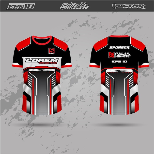 Vector clothing sport apparel designs template editable