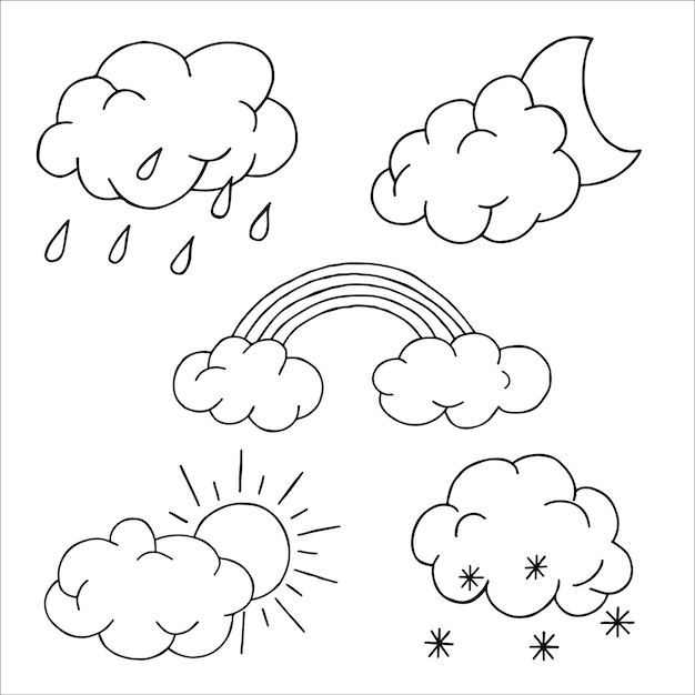 Vector cloud on white background