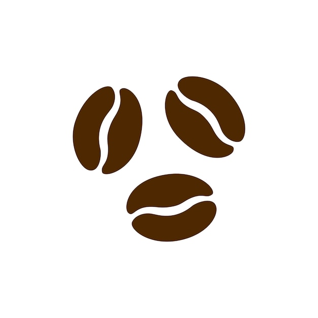 Vector coffee beans icon Vector illustration isolated on white background