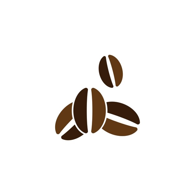 Vector coffee beans template vector icon illustration