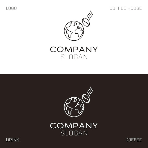 Vector coffee logo, space coffee