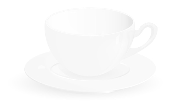 Vector coffee mug on white background