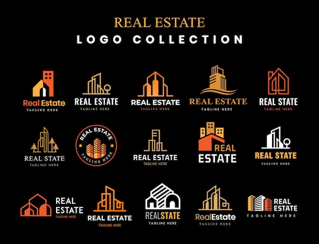 Vector collection of abstract real estate logo