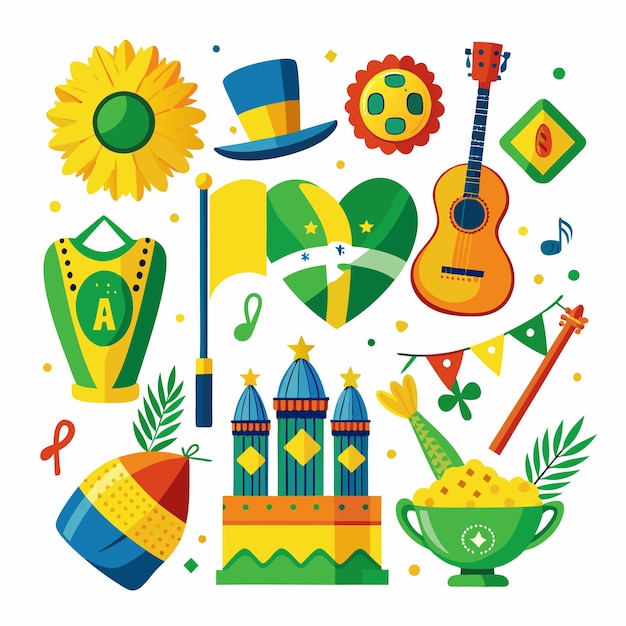 Vector vector collection brazil independence day celebration elements