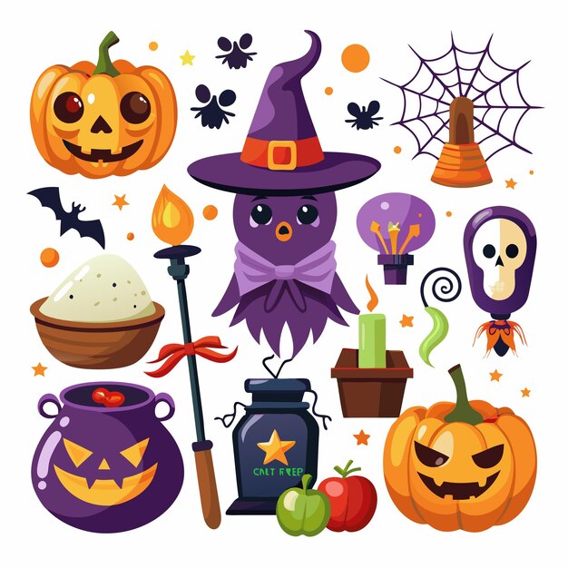 Vector vector collection halloween celebration elements