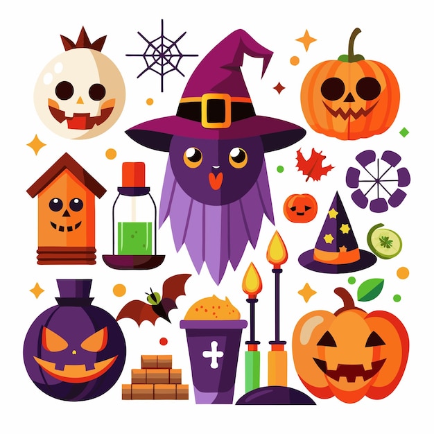 Vector vector collection halloween celebration elements