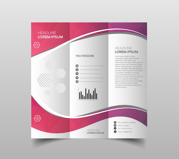 Vector vector collection of tri-fold brochure design templates