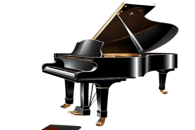 Vector color illustration of Grand Piano musical instrument