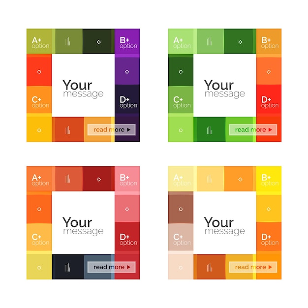 Vector color stripes infographics templates