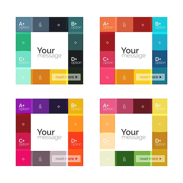 Vector color stripes infographics templates