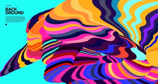 Vector colorful abstract fluid background for banner template