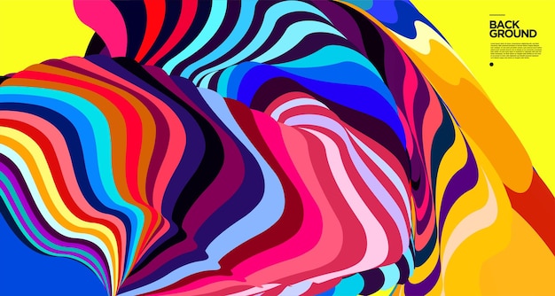 Vector colorful abstract fluid background for banner template