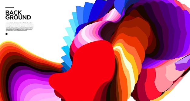 Vector colorful abstract fluid background for banner template