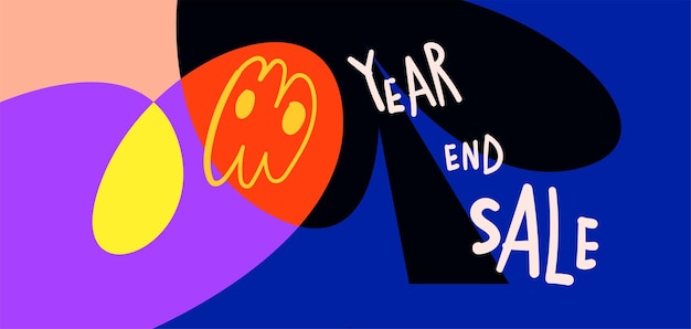 Vector colorful abstract year end sale background 2023