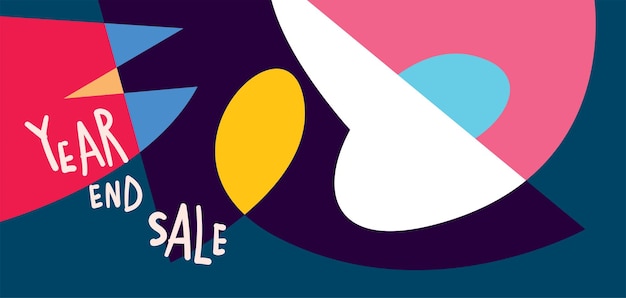 Vector colorful abstract year end sale background 2023