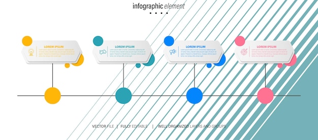 Vector colorful data infographic with details