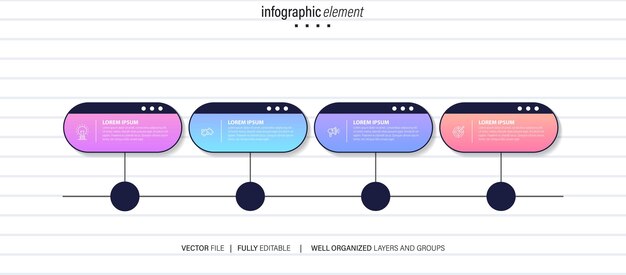 Vector colorful data infographic with details