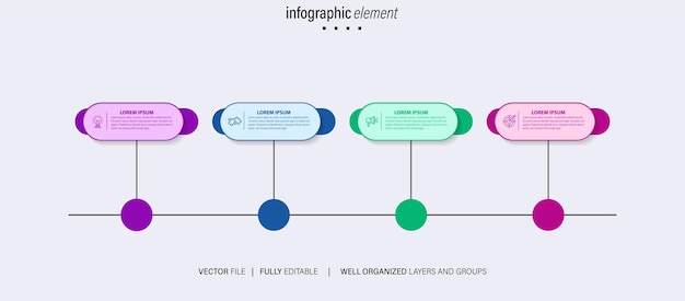 Vector colorful data infographic with details