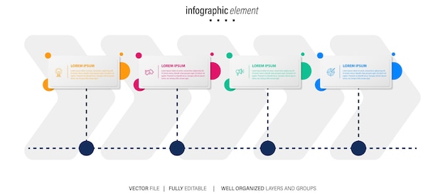 Vector colorful data infographic with details