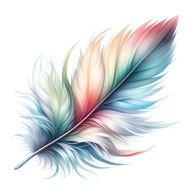 Vector colorful feather logo design