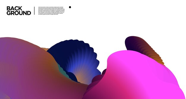 Vector colorful gradient abstract fluid background for banner template