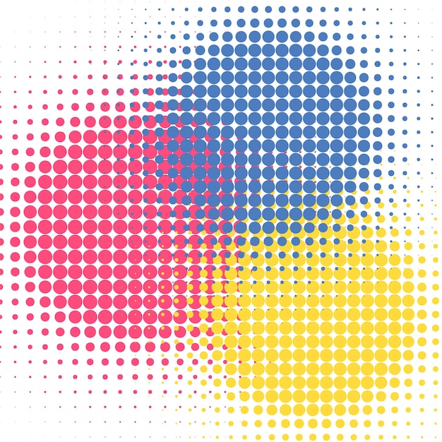 Vector colorful halftone dots background