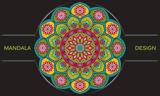 Vector colorful mandala design Ethnic ornament design