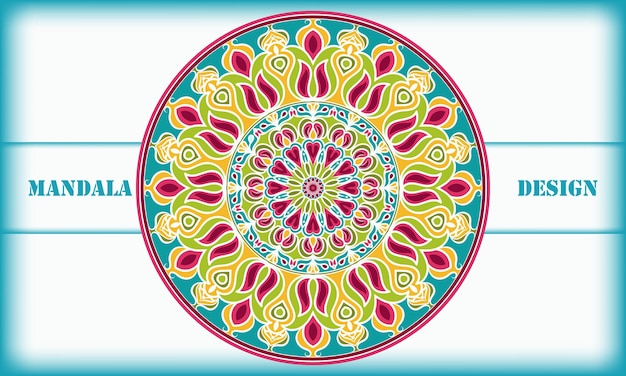 Vector colorful mandala design Ethnic ornament design