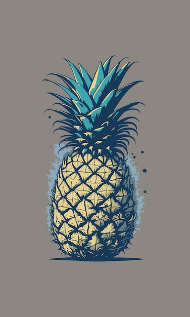 Vector of a colorful pineapple on a neutral background